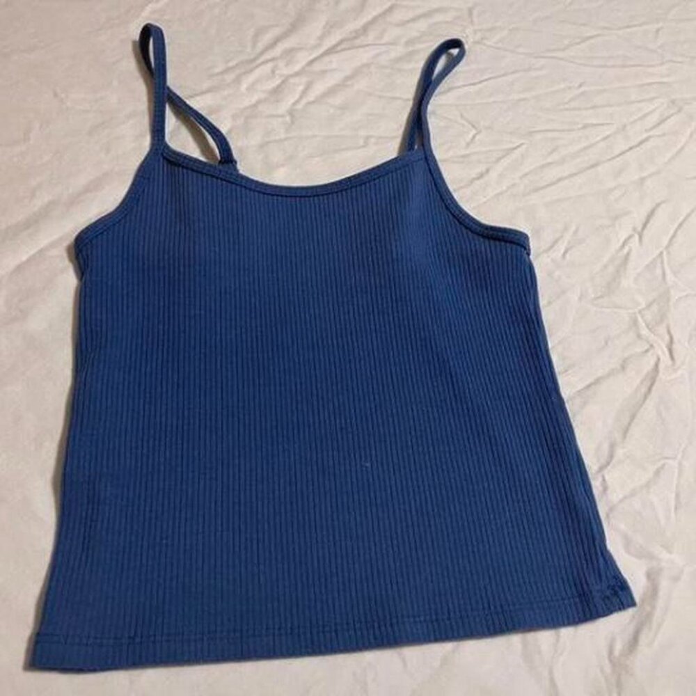 American Eagle Women’s Size XS blue ribbed tank top